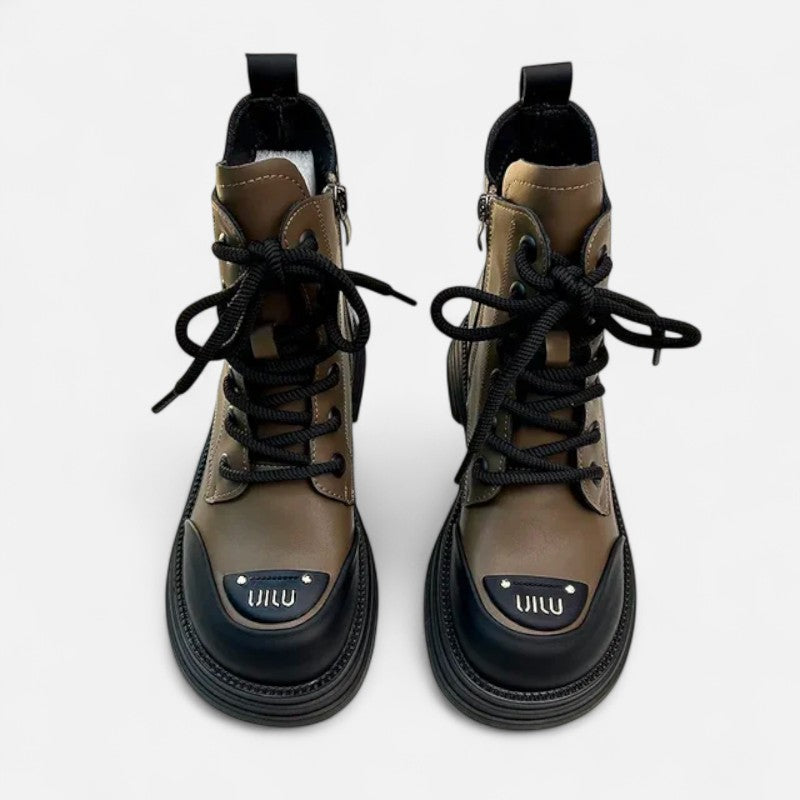 Ariste | Bottes Durables à Lacets pour Femmes Toutes Saisons