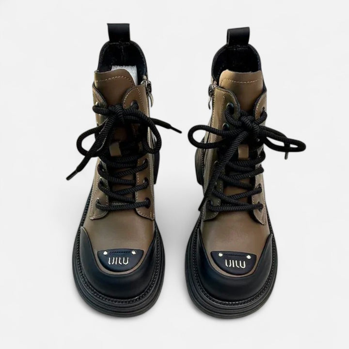 Ariste | Bottes Durables à Lacets pour Femmes Toutes Saisons