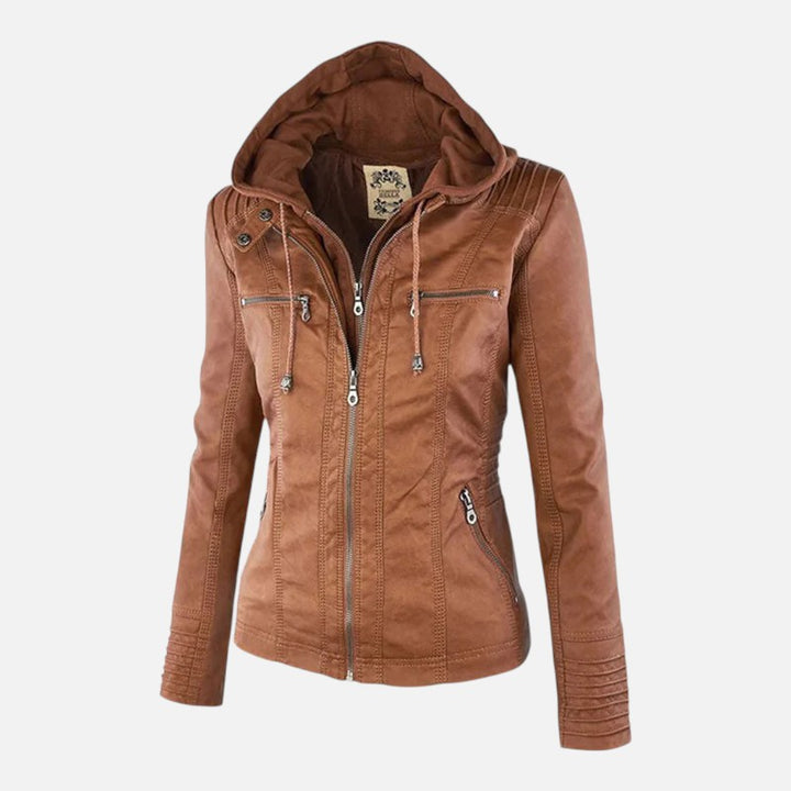 Ariste | Veste en Cuir avec Capuche