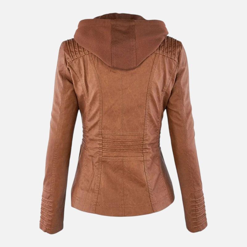 Ariste | Veste en Cuir avec Capuche