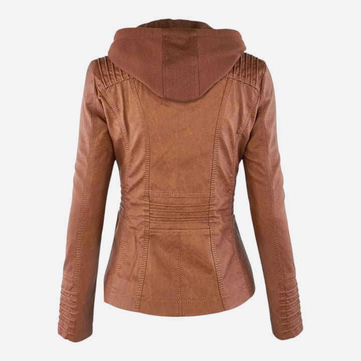 Ariste | Veste en Cuir avec Capuche