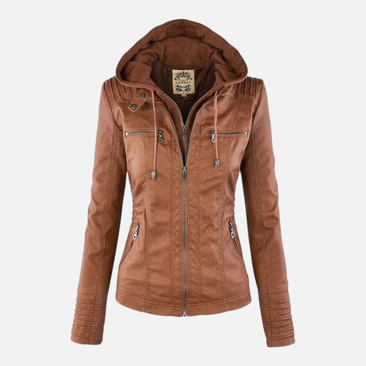 Ariste | Veste en Cuir avec Capuche