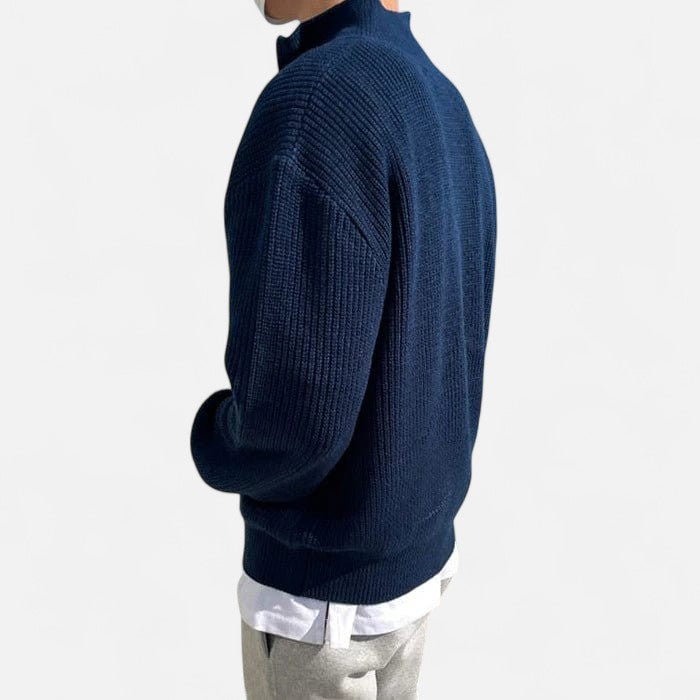 Ariste - Pull à fermeture éclair Old Money pour homme