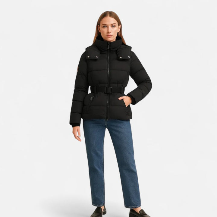 Ariste | Doudoune à ceinture imperméable pour femme