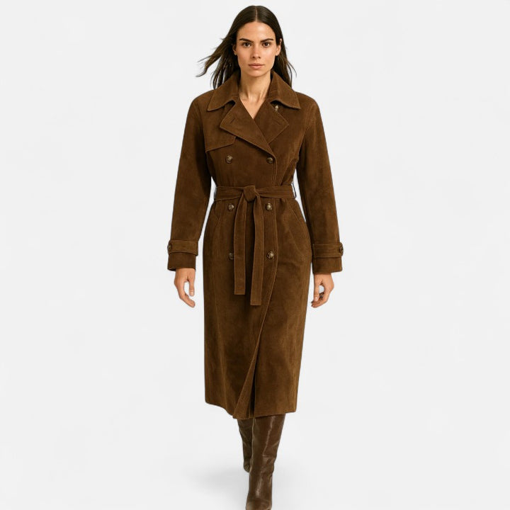Ariste | Trench-coat en daim pour femme