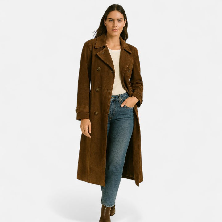 Ariste | Trench-coat en daim pour femme