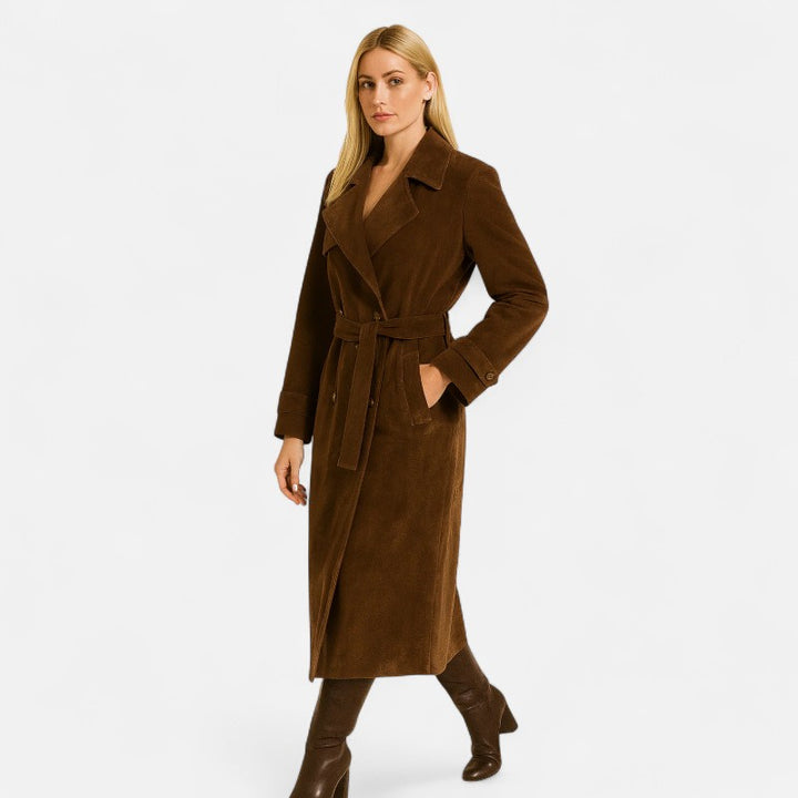 Ariste | Trench-coat en daim pour femme