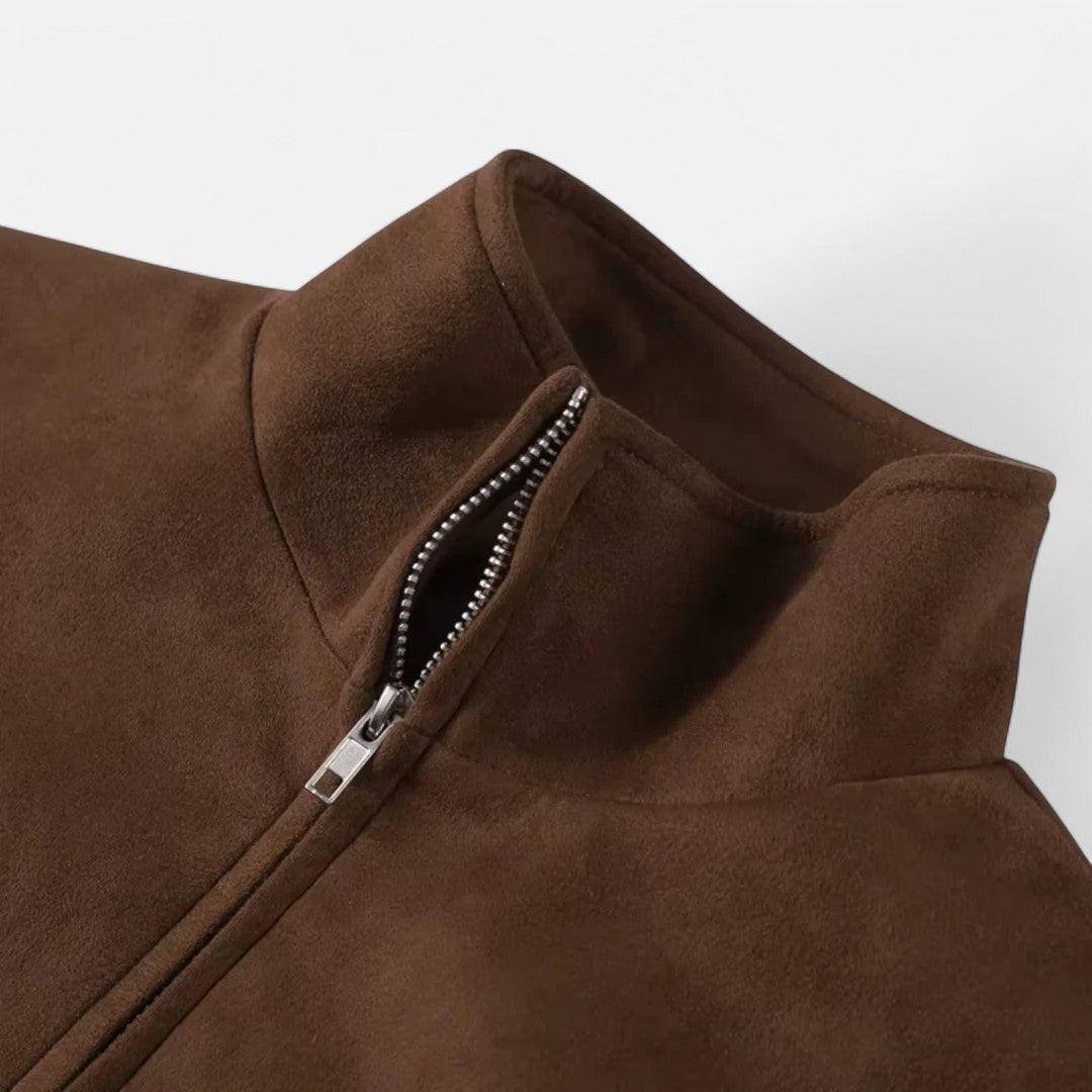 Ariste | Veste à col montant en daim