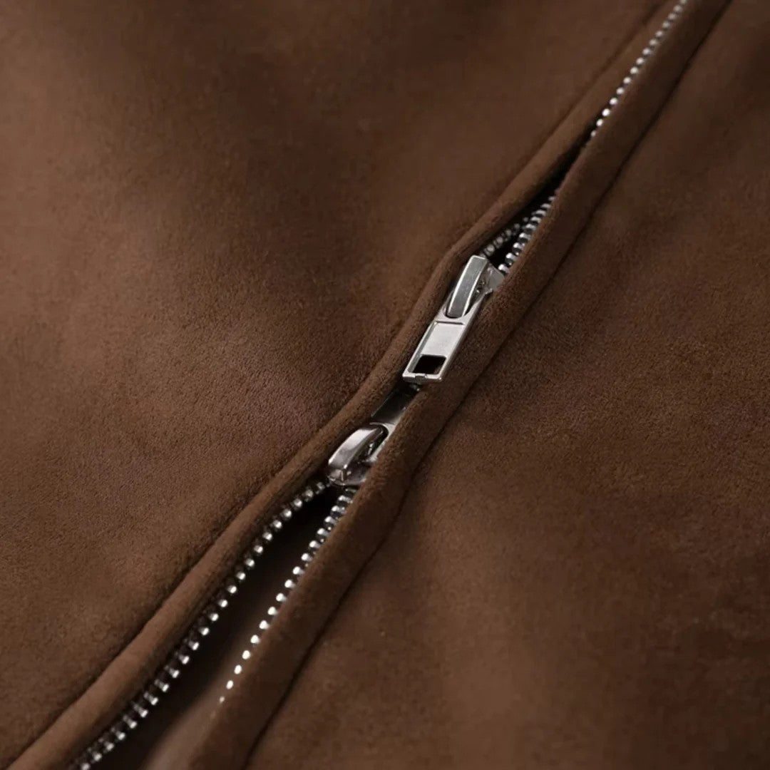 Ariste | Veste à col montant en daim