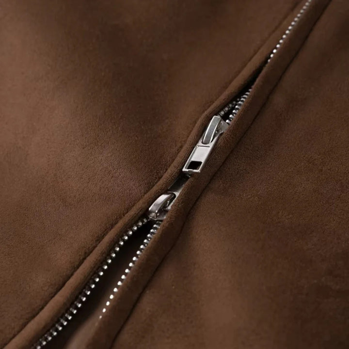 Ariste | Veste à col montant en daim