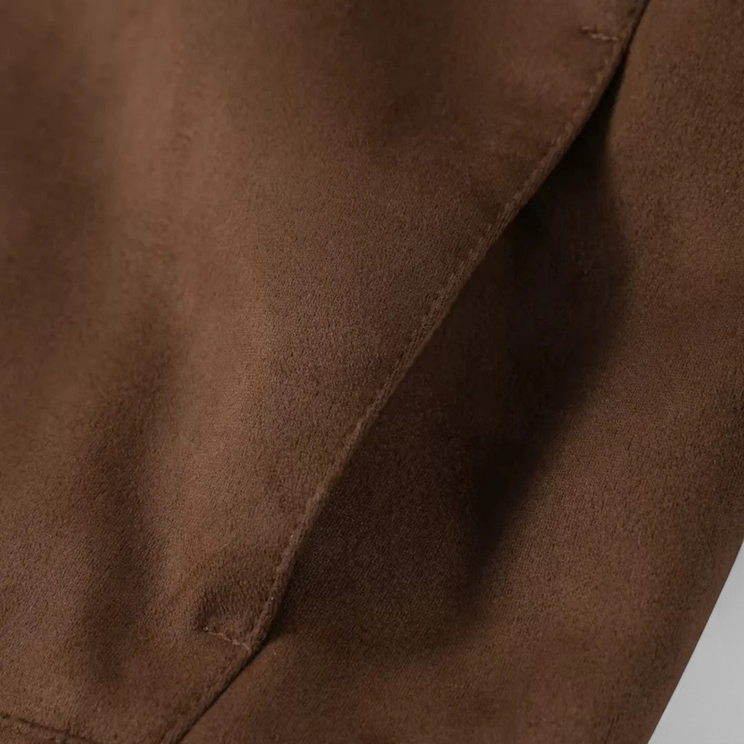 Ariste | Veste à col montant en daim
