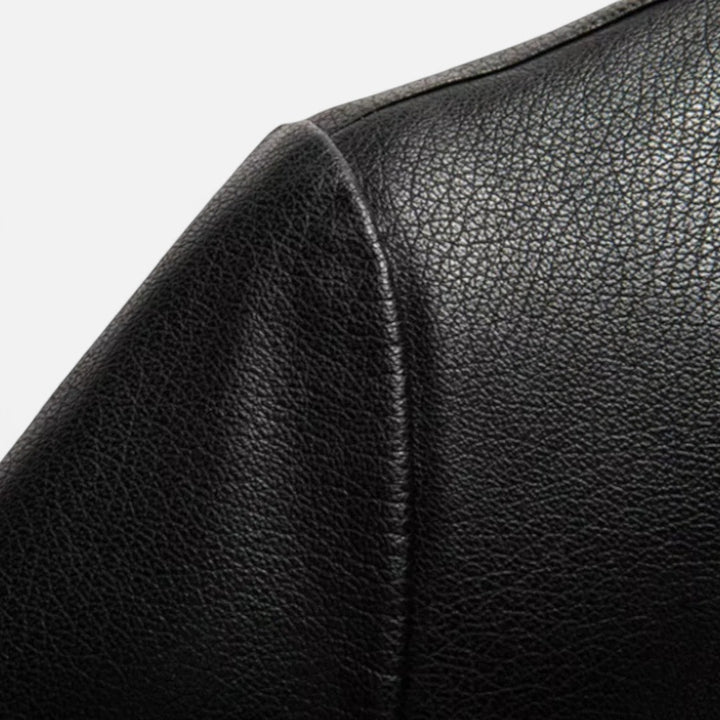 Ariste | Veste en cuir de mouton haut de gamme avec col montant