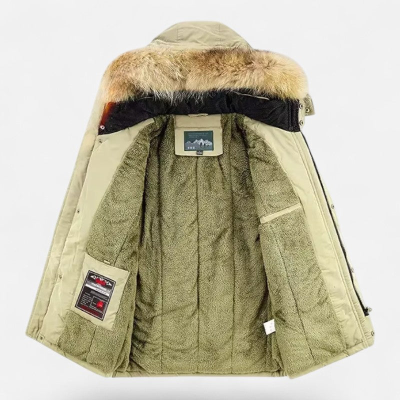 Ariste | Parka d'hiver à capuche pour homme, grande taille