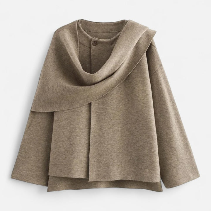 Ariste | Manteau d'hiver asymétrique en peluche pour femme