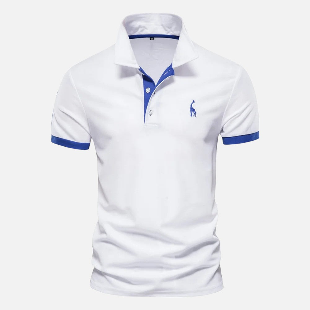 Ariste | Polo décontracté à manches courtes avec broderie de qualité pour homme
