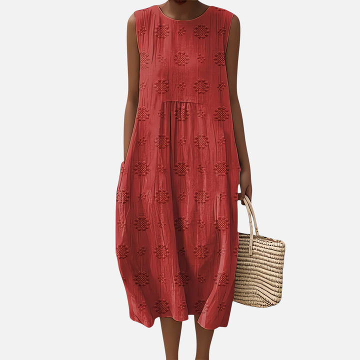 Ariste | Robe Élégante en Coton Sans Manches avec Poches