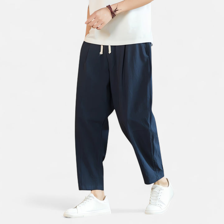 Ariste | Pantalon respirant décontracté en coton et lin pour hommes