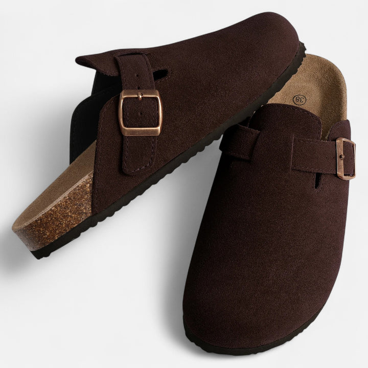 Ariste | Chaussons classiques antidérapants en daim pour femme