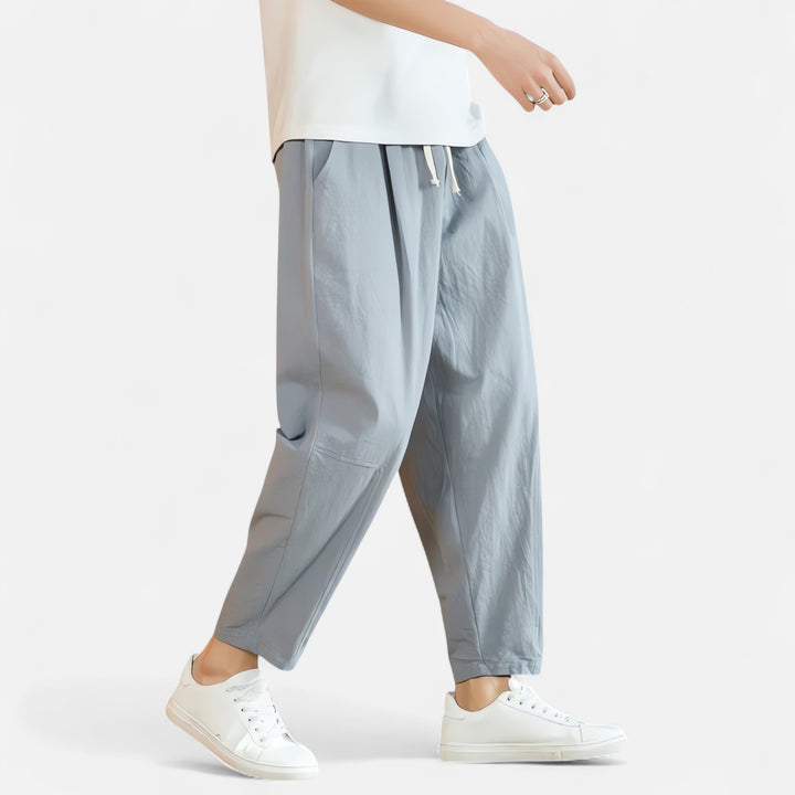 Ariste | Pantalon respirant décontracté en coton et lin pour hommes
