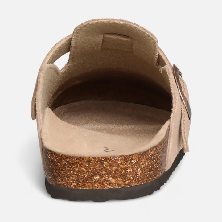 Ariste | Chaussons classiques antidérapants en daim pour femme