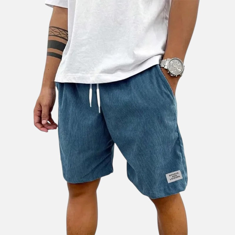Ariste | Short décontracté en velours côtelé à taille élastique pour homme