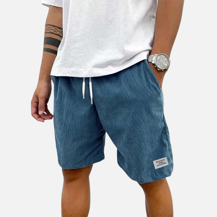 Ariste | Short décontracté en velours côtelé à taille élastique pour homme