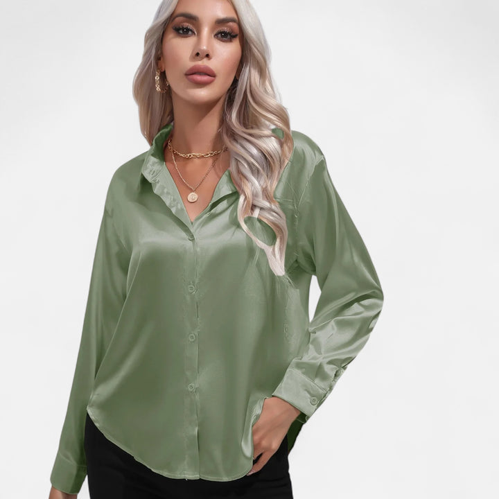 Ariste | Chemisier en satin élégant et décontracté pour femme