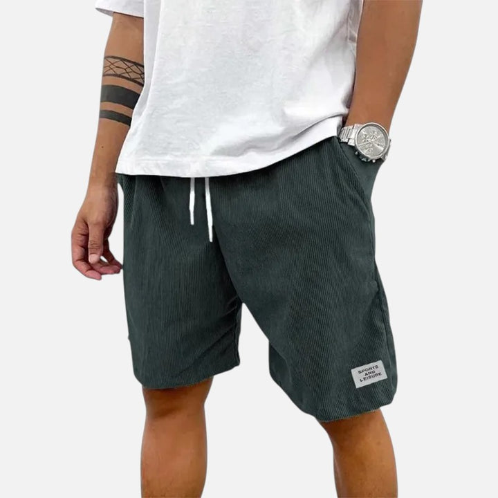 Ariste | Short décontracté en velours côtelé à taille élastique pour homme