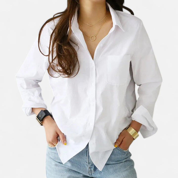 Ariste | Chemisier en coton à manches longues pour femme