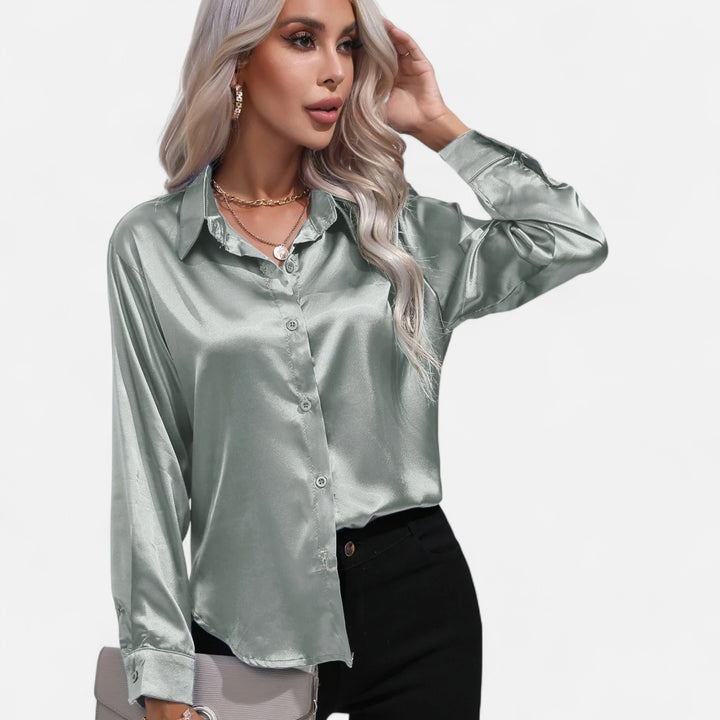 Ariste | Chemisier en satin élégant et décontracté pour femme