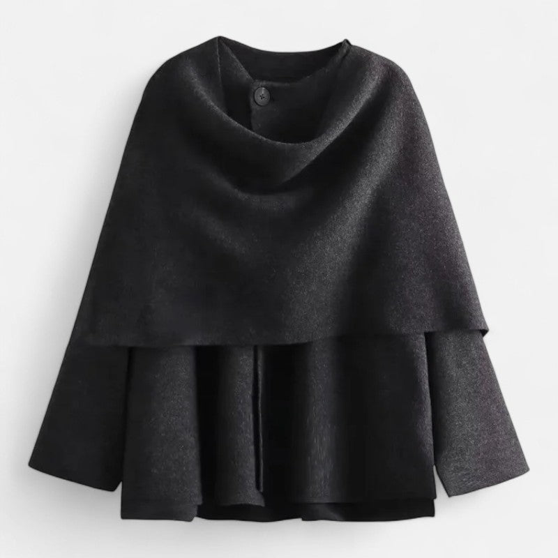 Ariste | Manteau d'hiver asymétrique en peluche pour femme