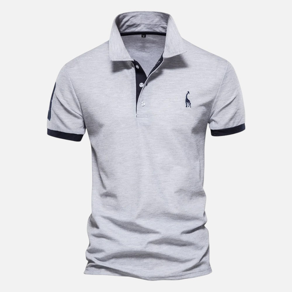 Ariste | Polo décontracté à manches courtes avec broderie de qualité pour homme