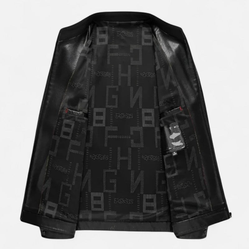 Ariste | Veste en cuir de mouton haut de gamme avec col montant