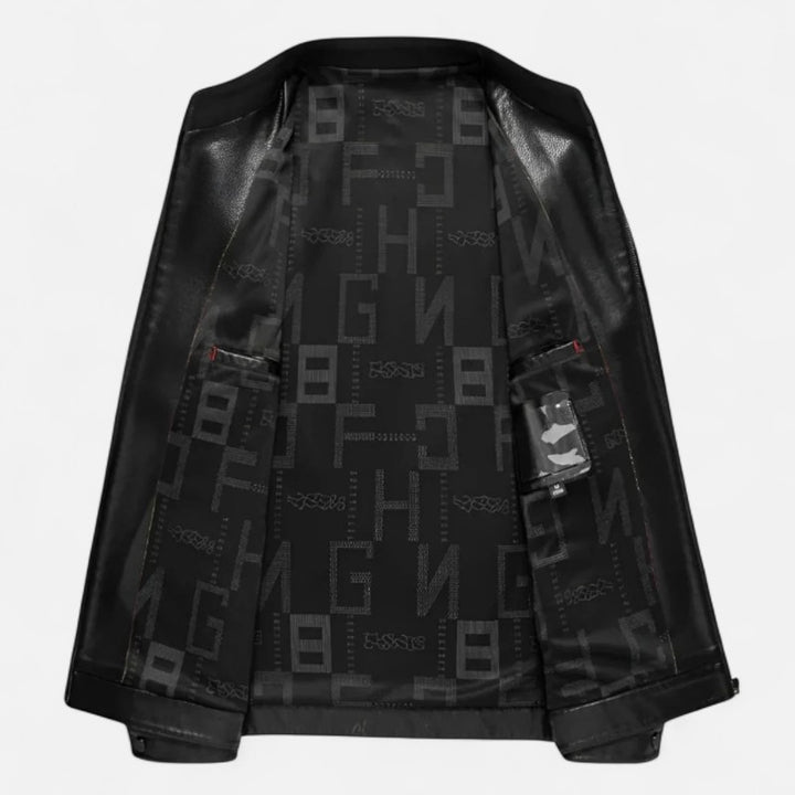 Ariste | Veste en cuir de mouton haut de gamme avec col montant