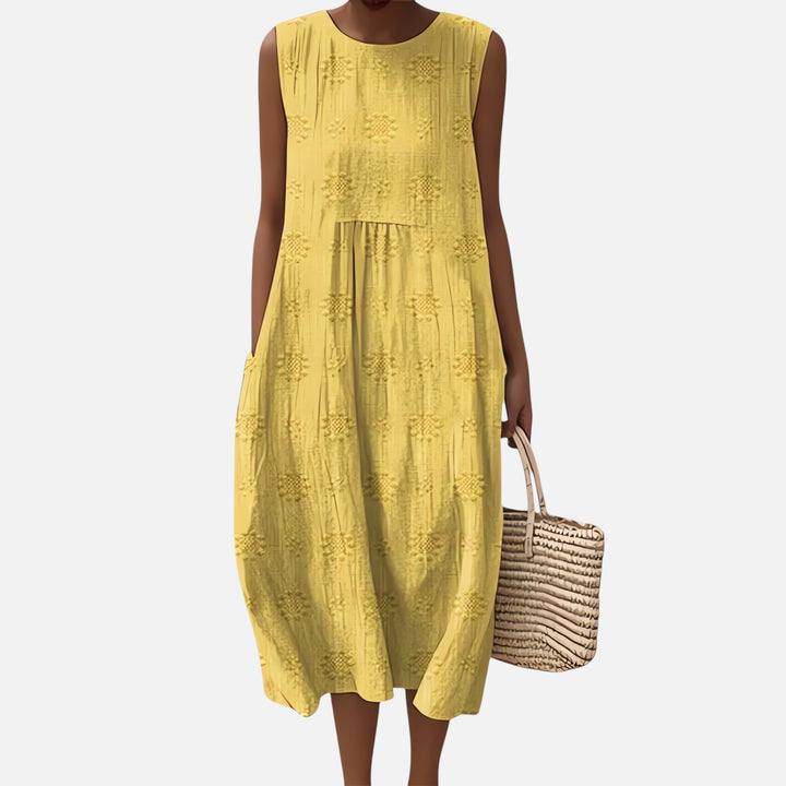Ariste | Robe Élégante en Coton Sans Manches avec Poches