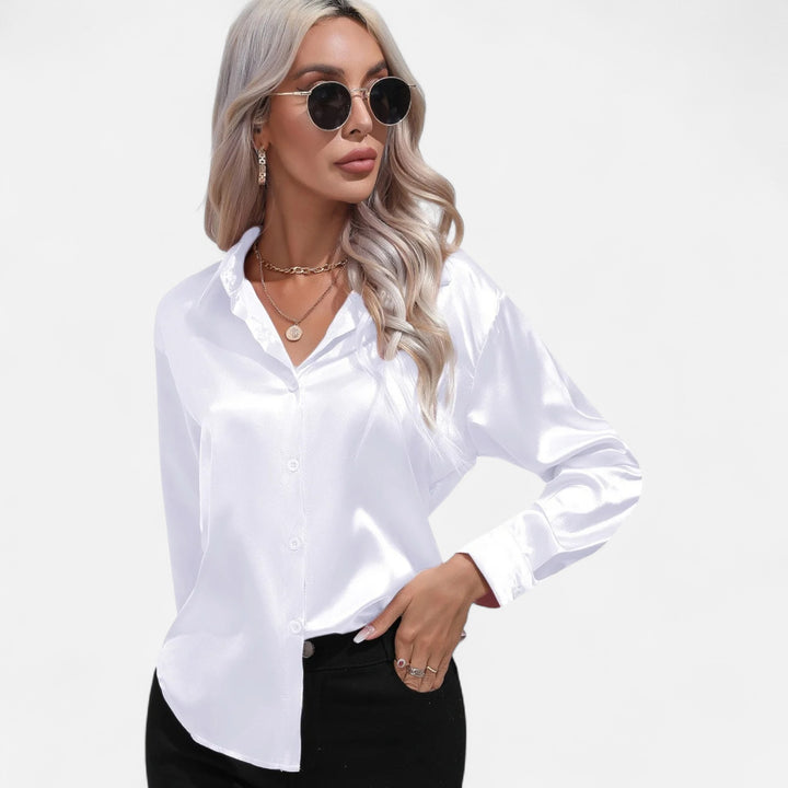 Ariste | Chemisier en satin élégant et décontracté pour femme