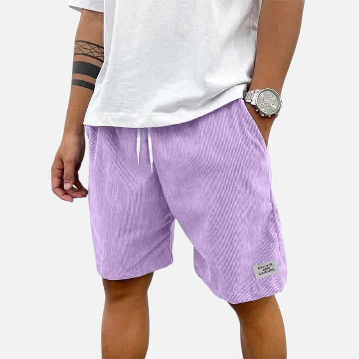 Ariste | Short décontracté en velours côtelé à taille élastique pour homme