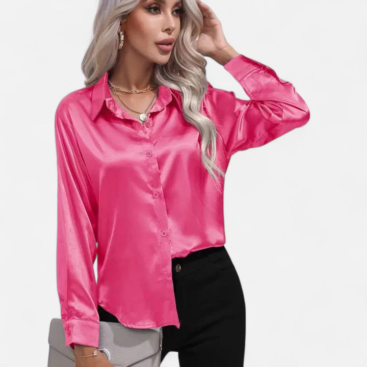 Ariste | Chemisier en satin élégant et décontracté pour femme