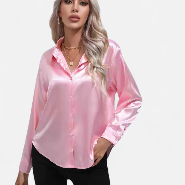 Ariste | Chemisier en satin élégant et décontracté pour femme