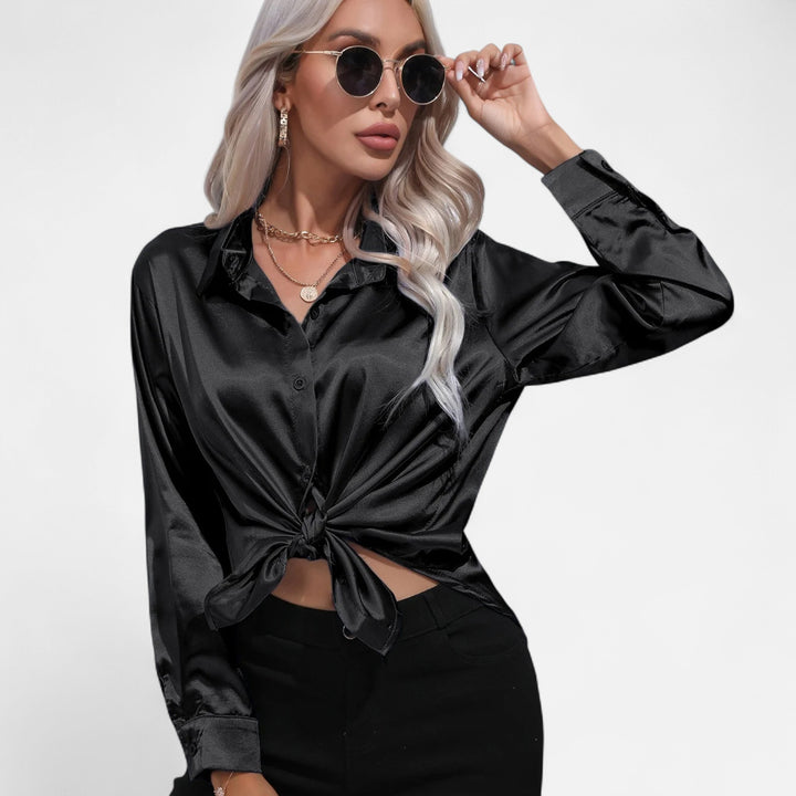 Ariste | Chemisier en satin élégant et décontracté pour femme