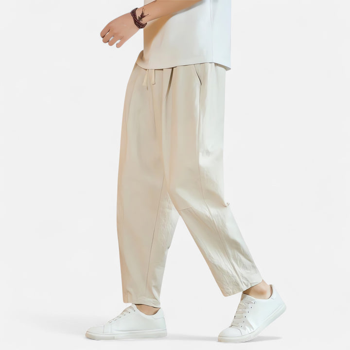 Ariste | Pantalon respirant décontracté en coton et lin pour hommes