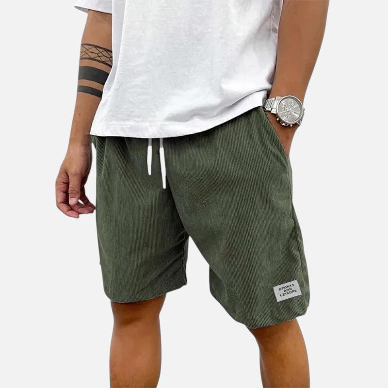 Ariste | Short décontracté en velours côtelé à taille élastique pour homme