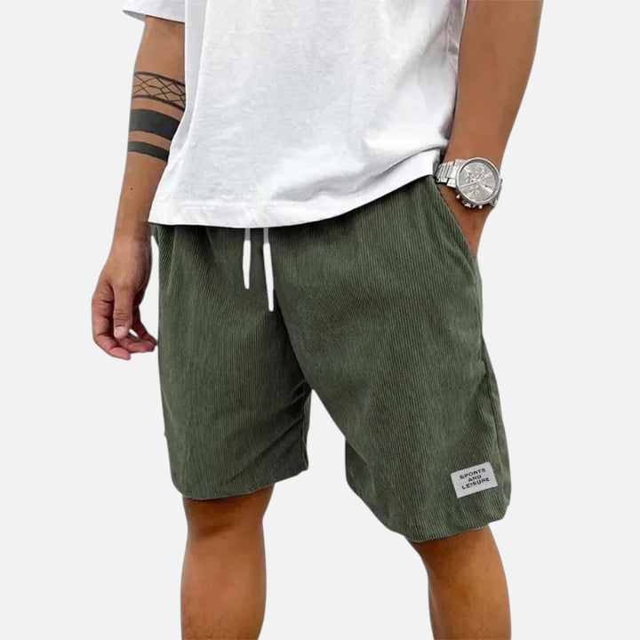 Ariste | Short décontracté en velours côtelé à taille élastique pour homme