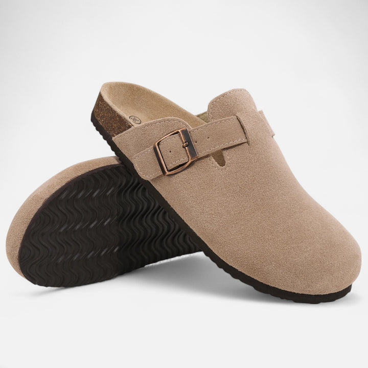 Ariste | Chaussons classiques antidérapants en daim pour femme