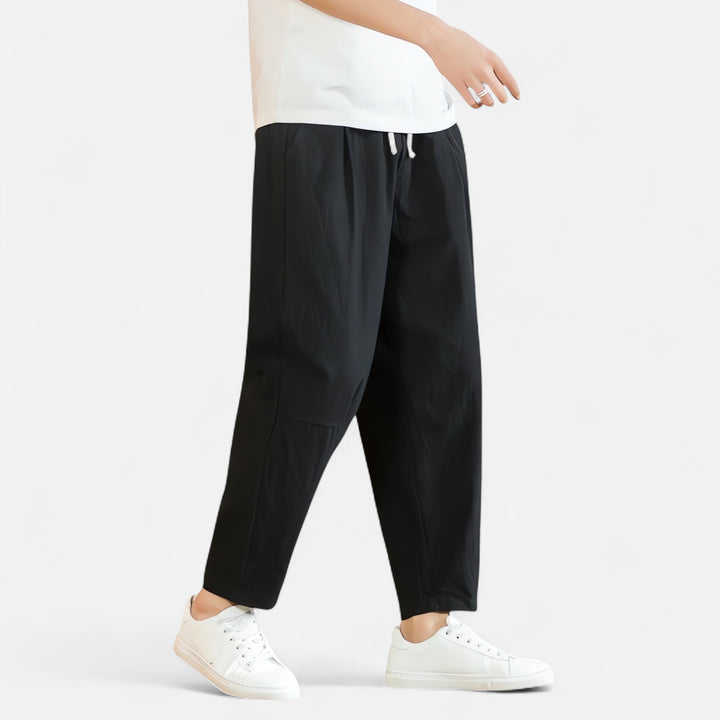Ariste | Pantalon respirant décontracté en coton et lin pour hommes
