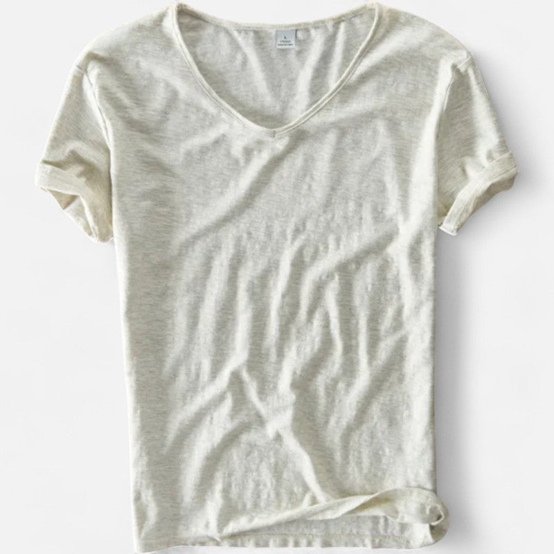 Ariste | T-shirt aéré en coton et lin