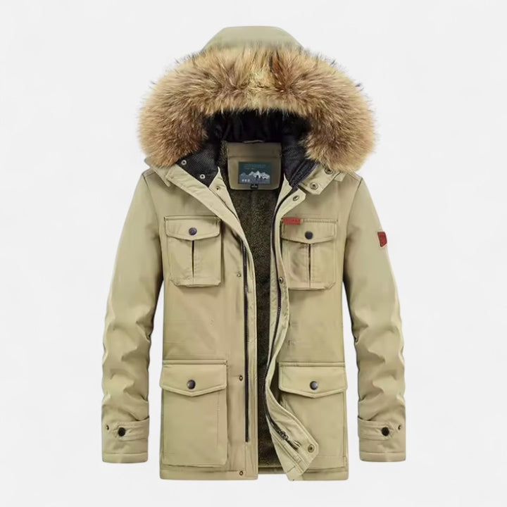 Ariste | Parka d'hiver à capuche pour homme, grande taille