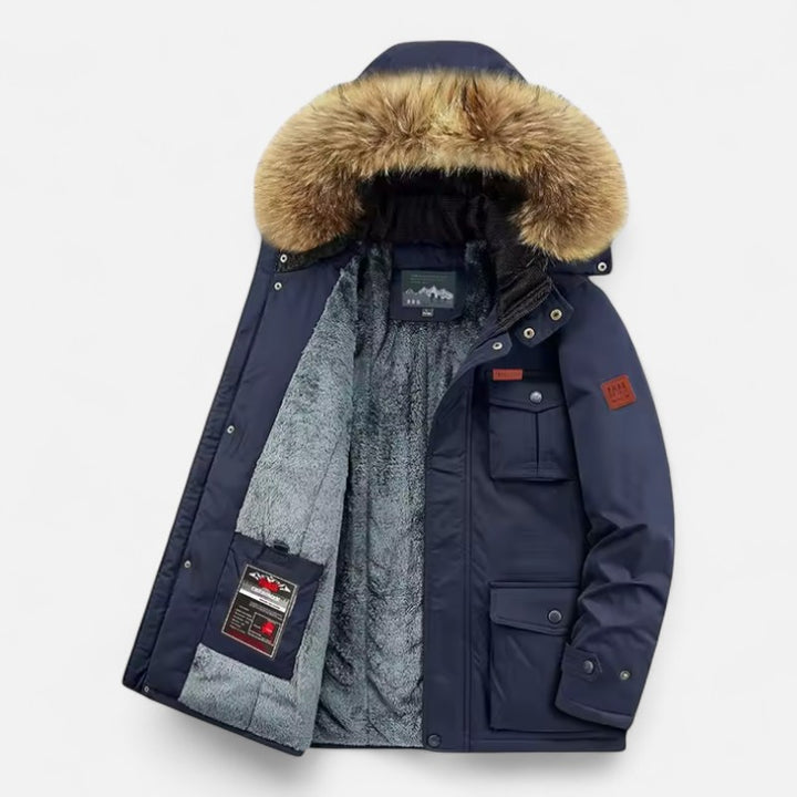 Ariste | Parka d'hiver à capuche pour homme, grande taille