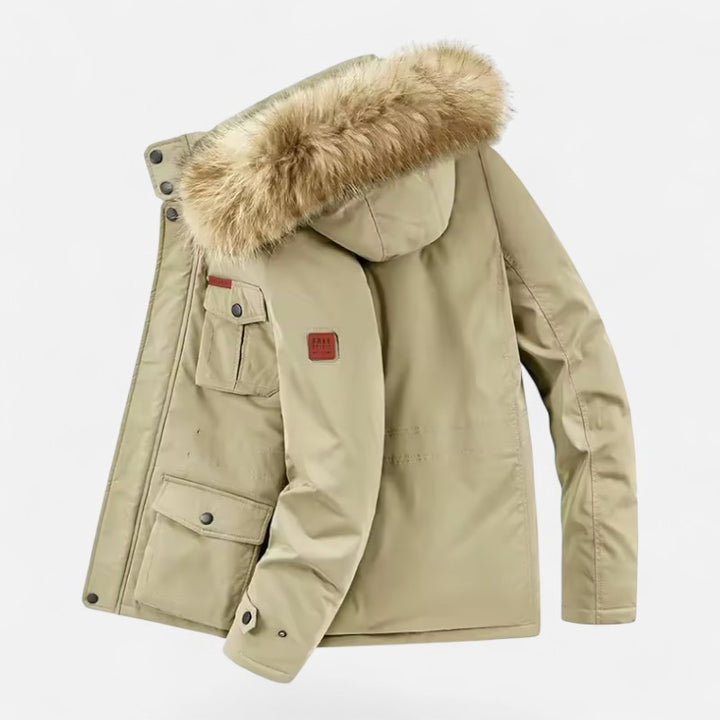Ariste | Parka d'hiver à capuche pour homme, grande taille
