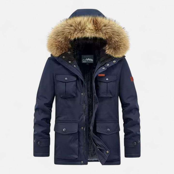 Ariste | Parka d'hiver à capuche pour homme, grande taille